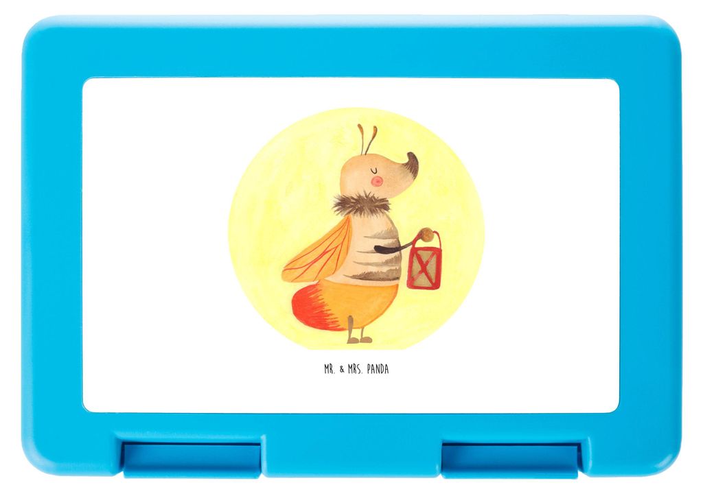 Mr. & Mrs. Panda Bento Box Glühwürmchen - Weiß - Geschenk, Leuchten, Lebensmittel Aufbewahrungsbox, Lunchbox, Lustige Sprüche, Falter, Snackbox...
