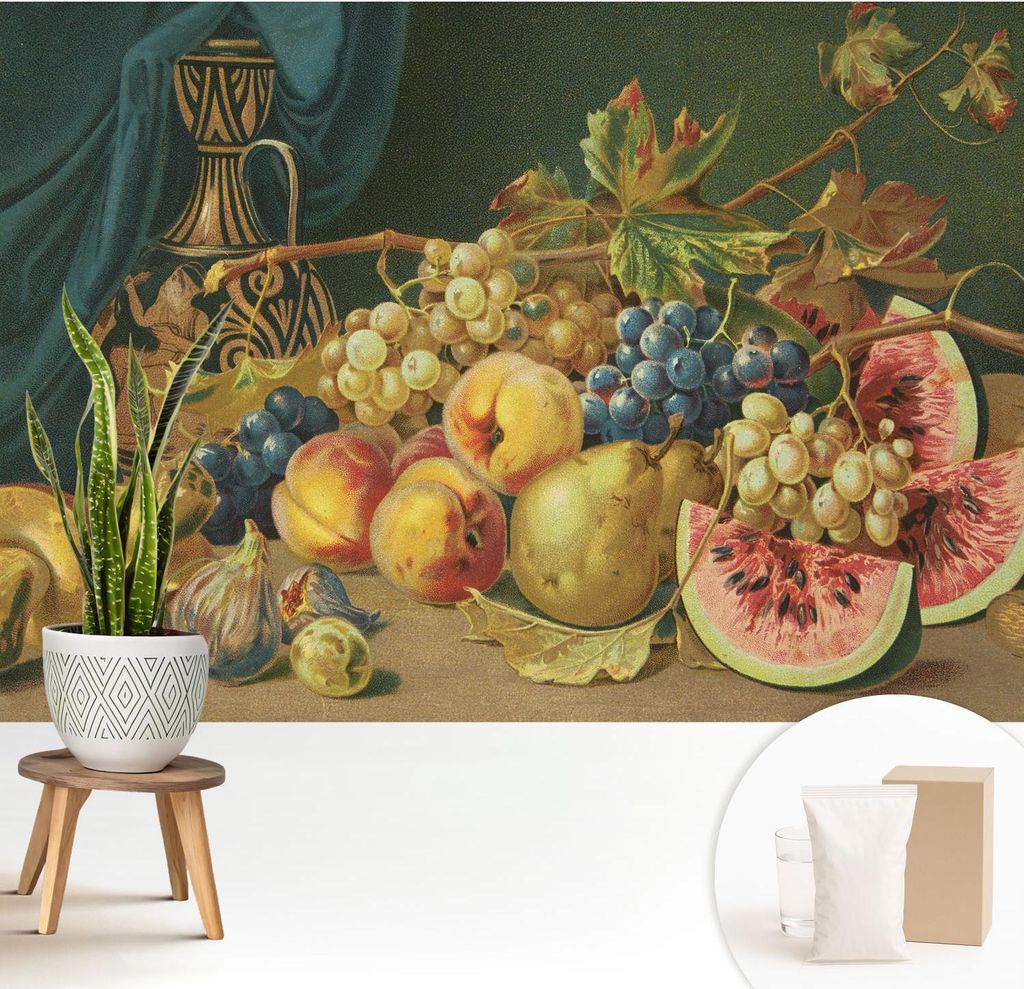 Fototapete - 208x146 cm - Tapete - Wandtapete - Wandbilder - Dekofolie - Tapete Folie - Wand - Dekoration - Wohnzimmer - Fruchtiger Charme