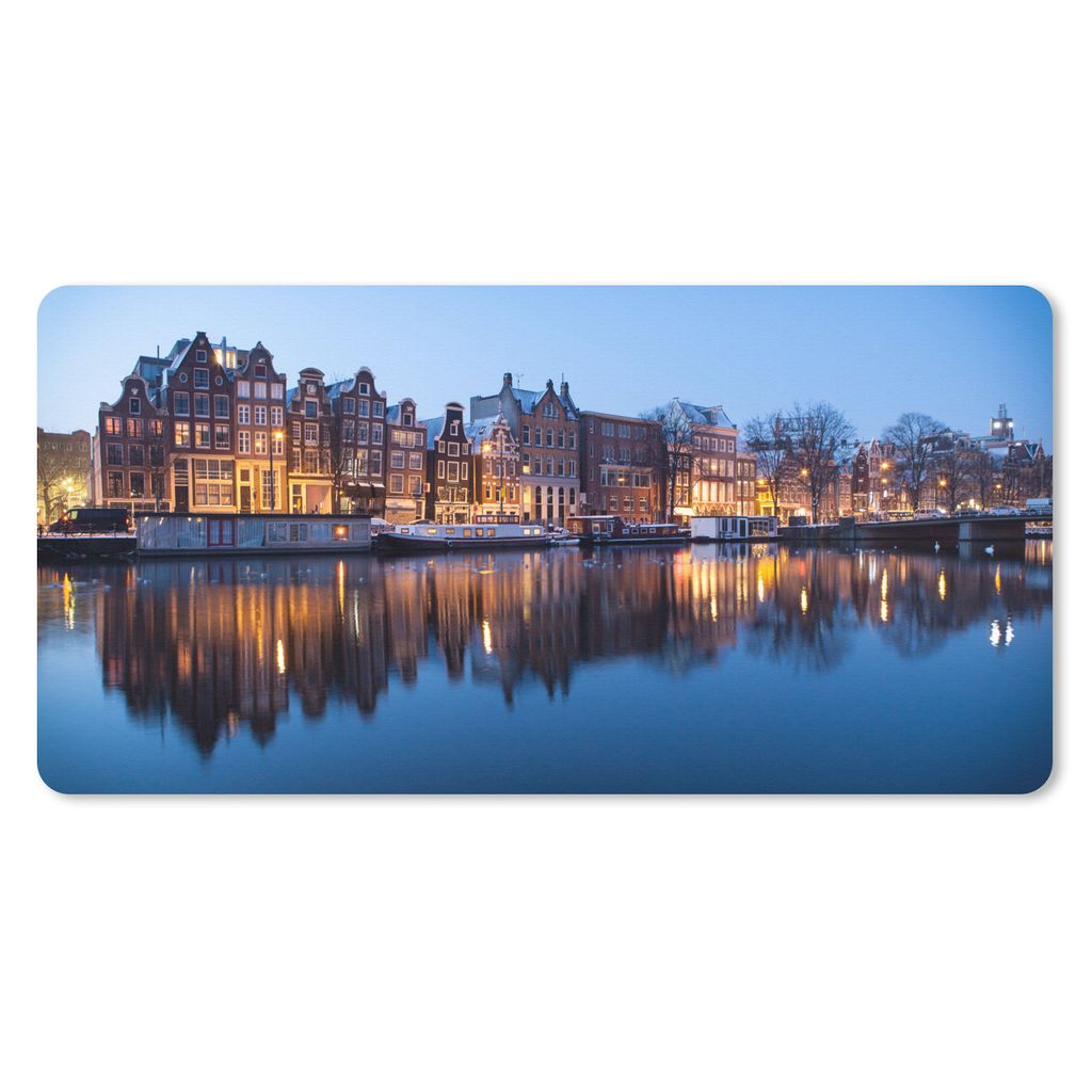 MuchoWow® Mauspad Mousepad Amsterdam - Sonnenuntergang - Produktbild 
