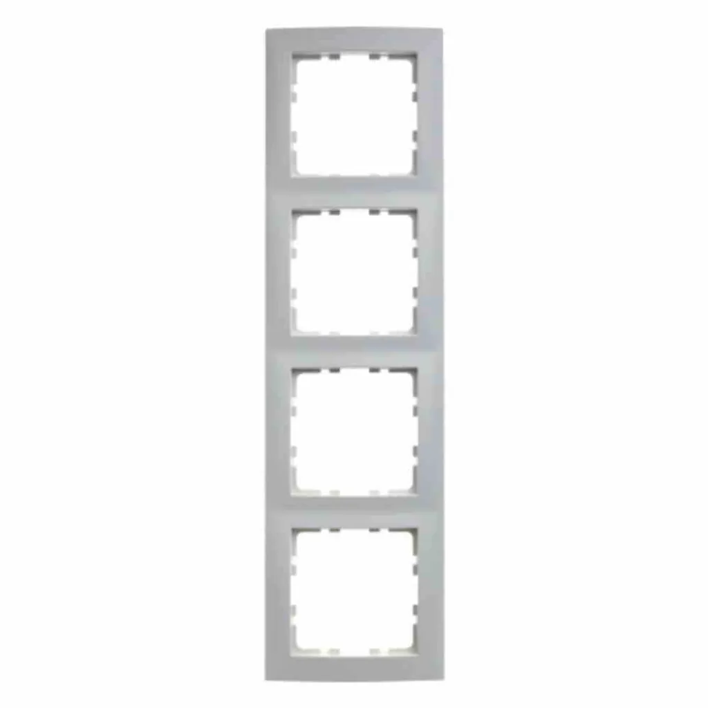 Cadre Berker S.1 quadruple blanc polaire brillant - Réf 10148989 - 2