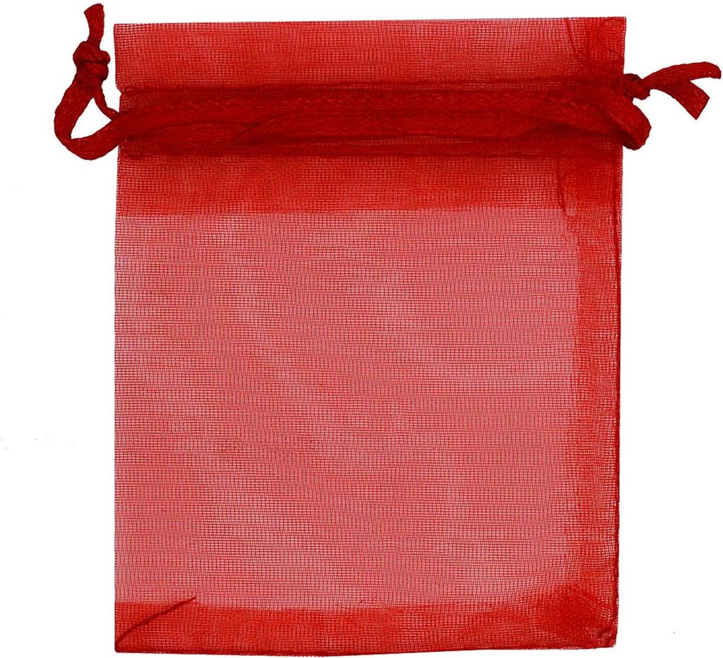 Organza-Beutel 50 Stück Geschenkbeutel Organzabeutel Gastgeschenk Größen-Farbwahl, Größe:9 x 7 cm, Farbe:rot