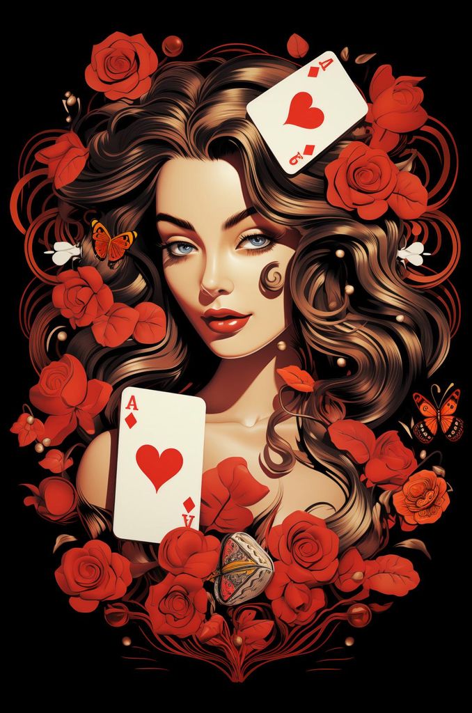 Plakat 53x81cm Rosen Glücksspiel