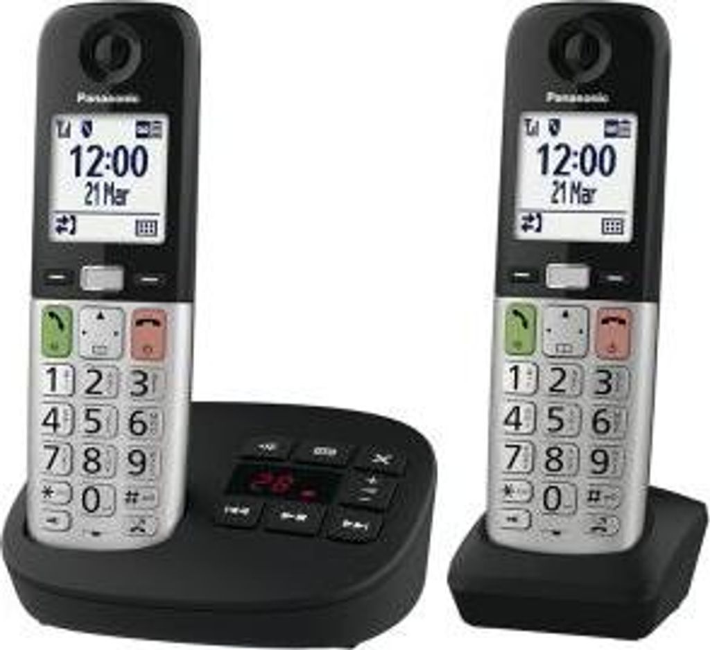 Panasonic KX-TGU432, DECT-Telefon, Kabelloses Mobilteil, Anrufer-Identifikation, Schwarz, Silber