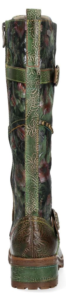 Laura Vita Damen Lederstiefel im Patchwork-Look mit Produktbild 
