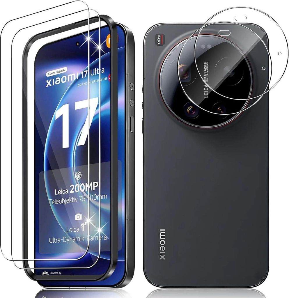 2X Schutzglas ( Display + Kamera ) für Xiaomi 17 Ultra Full Produktbild 