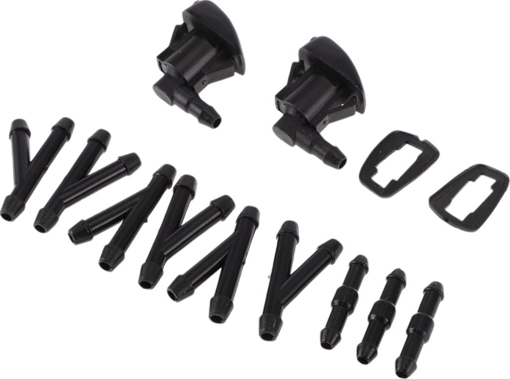Windschutzscheibenwaschdüse für Toyota Corolla 2003-2008 Vorne mit 6 Stück Y-Schlauchverbinder Auto 8538144010 Schwarz Kunststoff 1 Set