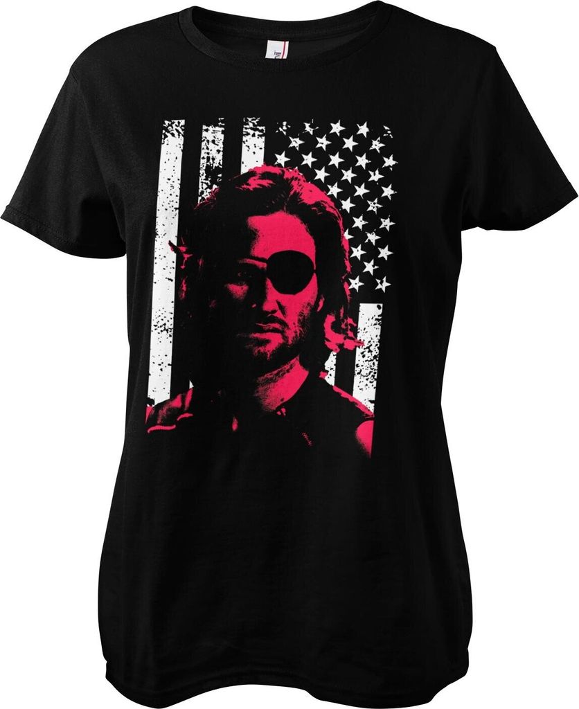 Plissken Stars and Stripes Girly Tee - X-Large - Black