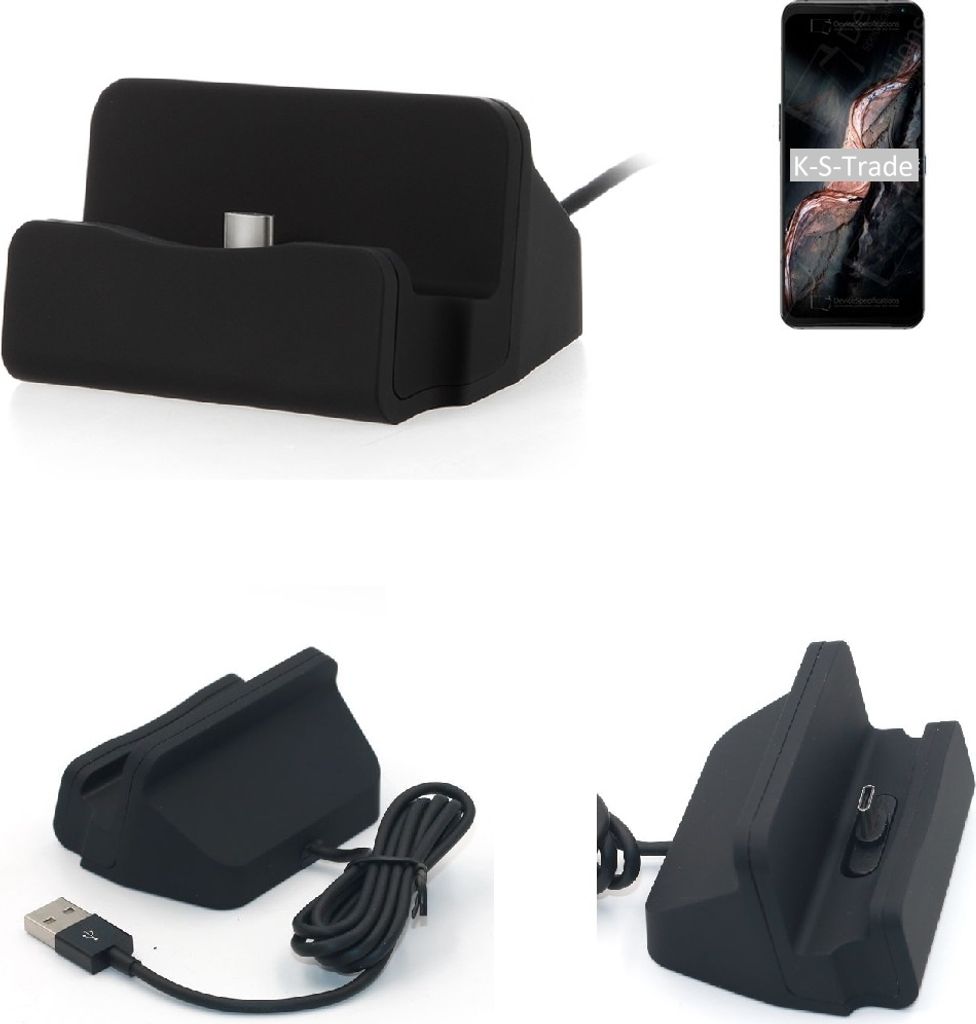 K-S-Trade Docking-Station kompatibel mit Lenovo Legion Y90 Ladestation Dock Ladegerät Docking Station Tischständer Ständer inkl. USB Typ C Kabel