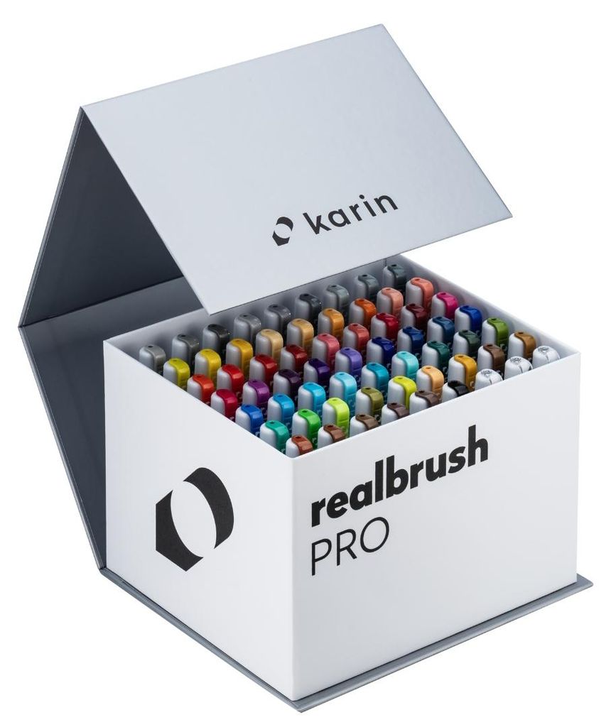 Karin brushpen Realbrush PRO Mega Box 60 Farben und 3 Blender Set