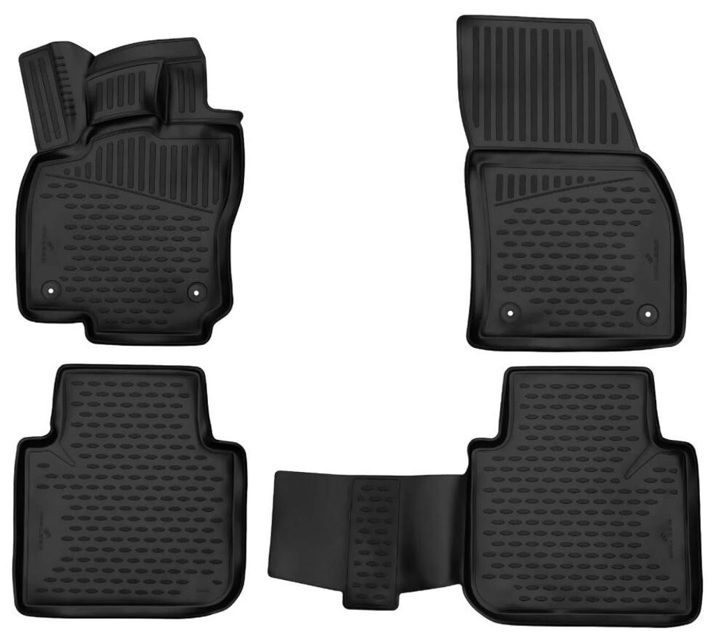 WALSER XTR Gummi Fussmatten Auto für Seat Tarraco (KN2) 09/2018-2024, 100% passgenaue Auto Fußmatten, robuste Universal Fußmatte Auto, Gummimatt...