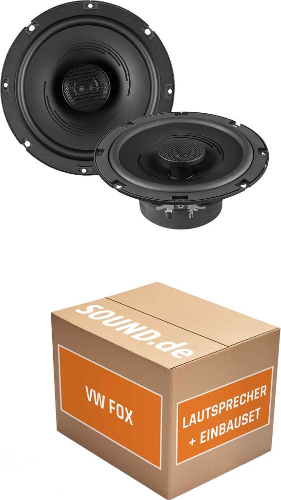 Lautsprecher Boxen Einbaupaket vorne Helix PF C165.2 passend für VW Fox 5Z | 2x Tief-Mitteltöner mit integriertem Hochtöner 120W MAX