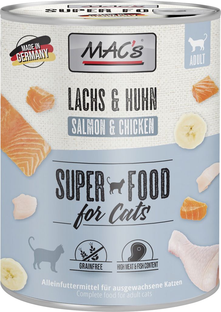 MAC's LACHS & HÜHNCHEN, Adult, jede Rasse, Huhn, Lachs, 800 Produktbild 