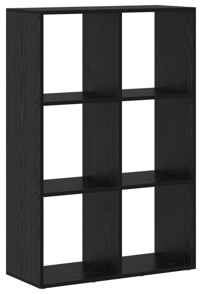 vidaXL Černá knihovna dubového vzhledu 69,5 x 29 x 103,5 cm Obrázek produktu 