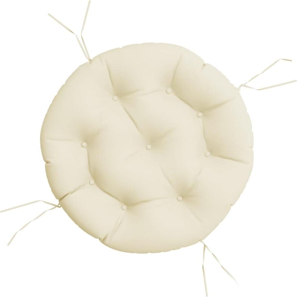 vidaXL Kissen Rund Creme Ø 60 x11 cm Oxford-Gewebe