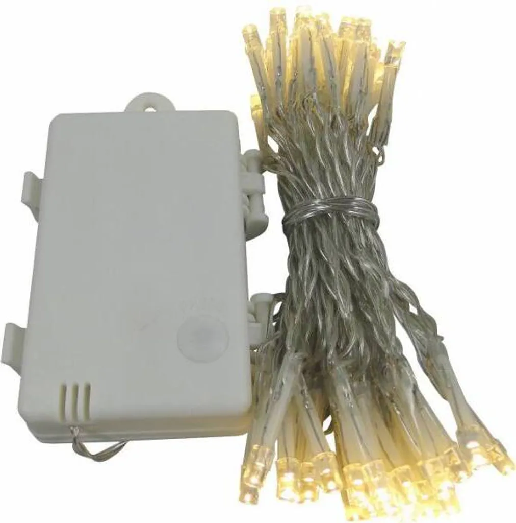 Luci di Natale LED 48 fiamme 4m HIT 23146219 IP44 con Timer Auto