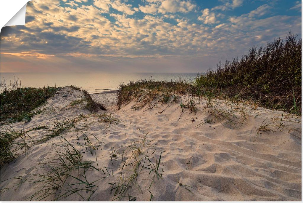 ARTland Poster Strand an Küste der Ostsee Graal Müritz Größe: 30x20 cm