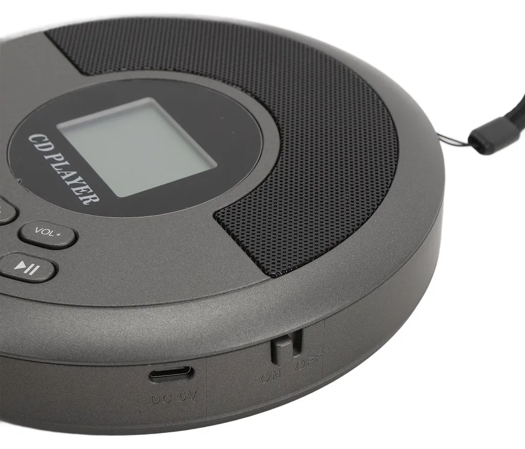 Baladeur CD Audio Bluetooth avec Enceintes Intégrées et Port USB Noir
