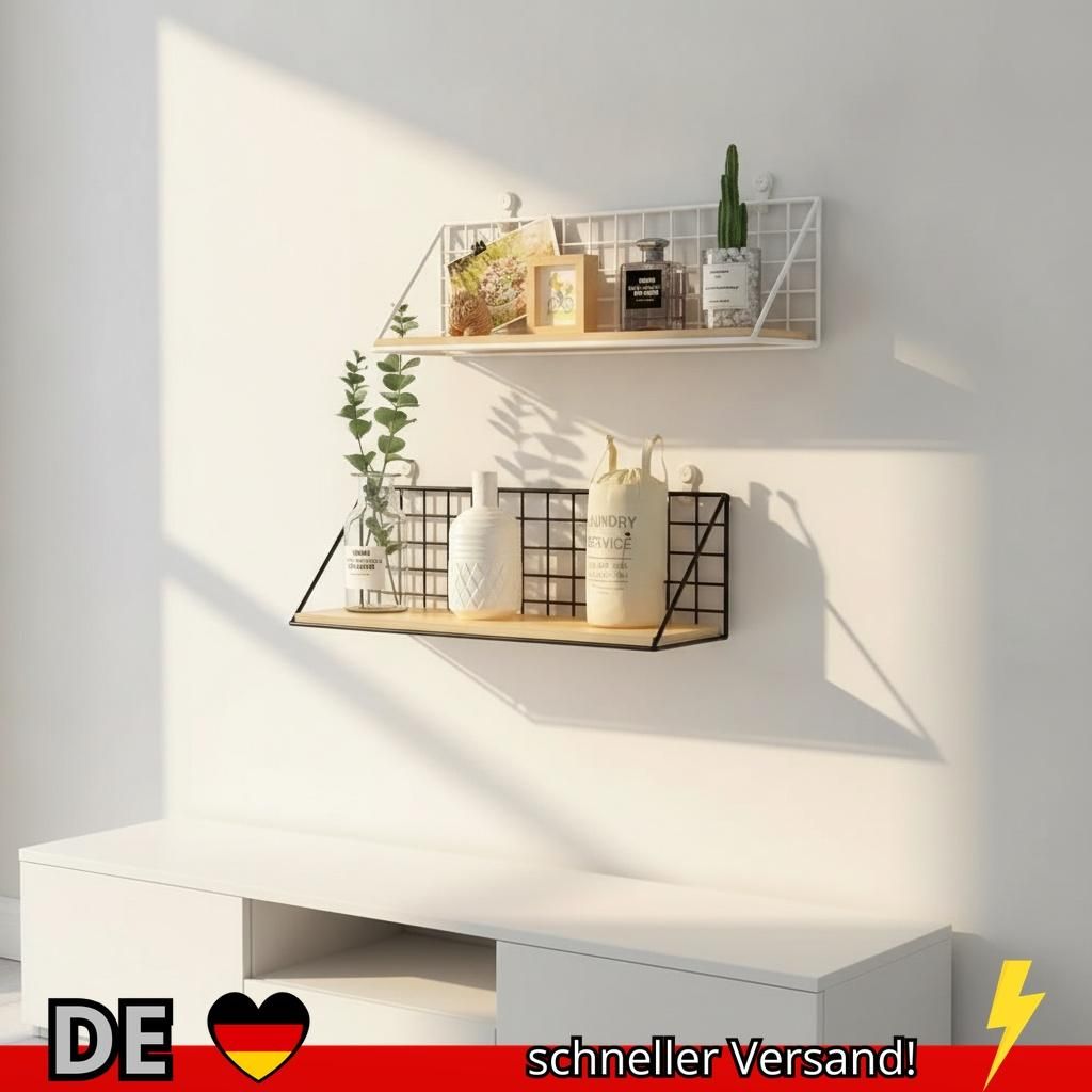 Wandregale Ohne Bohren Holz-Hängeregal für Wohnzimmer Schlafzimmer