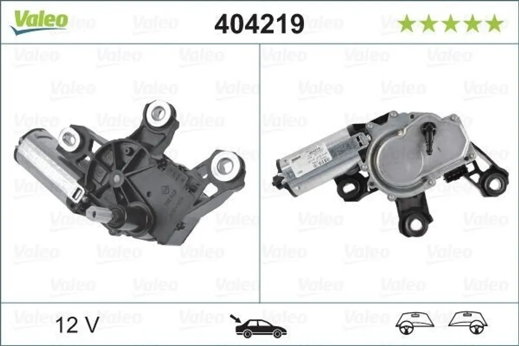 Moteur essuie-glace arrière Valeo 404219 OE 6X0955711C pour Audi A4
