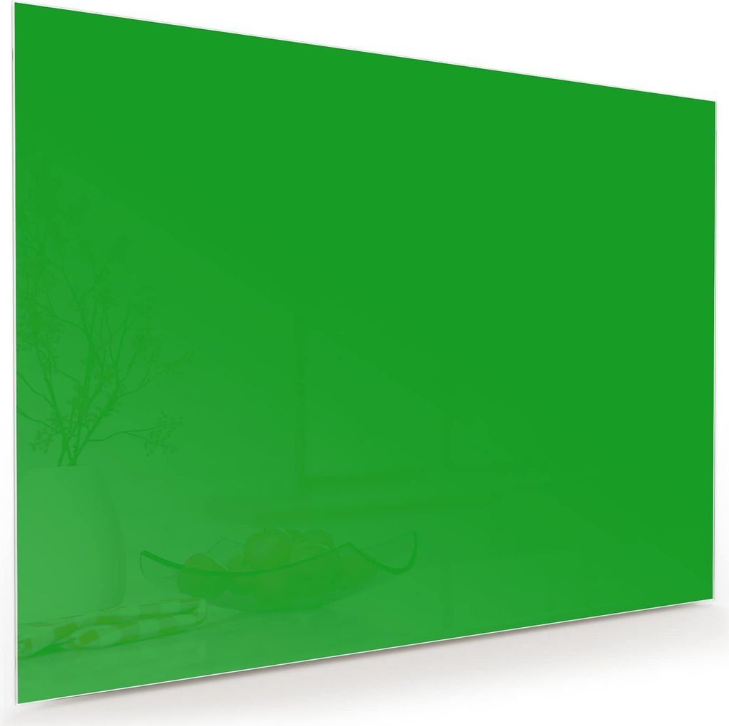 Glasbild 120x90cm in XXL für Wohnzimmer, Schlafzimmer Motiv Grasgrüner Hintergrund