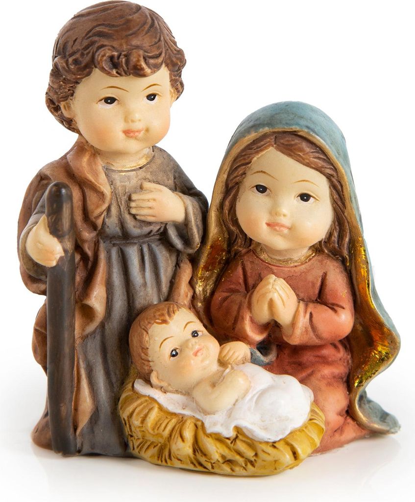 Kleine Weihnachtskrippe Heilige Familie Krippe Miniatur 7 cm