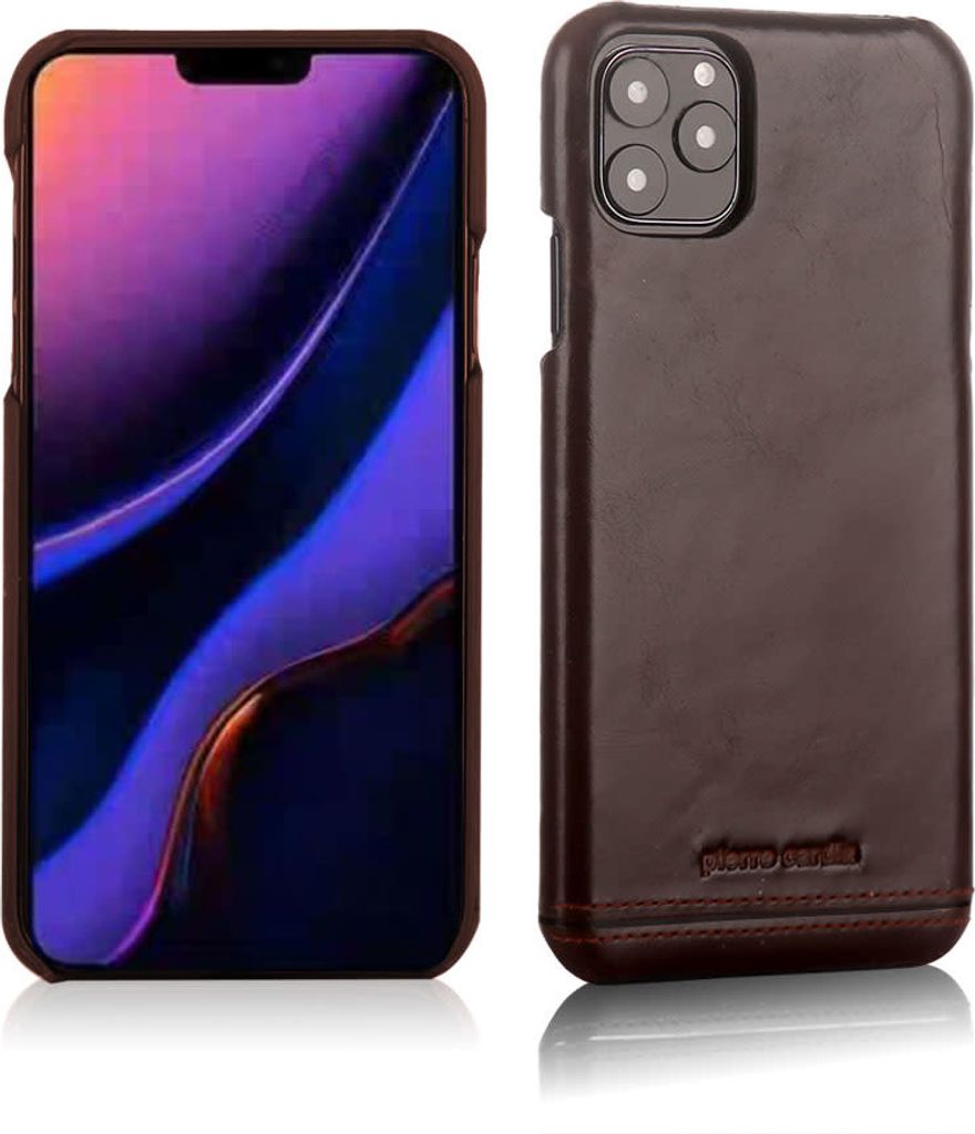 Pierre Cardin Apple iPhone 11 Pro Dark Brown Back cover case - Genuine Leather