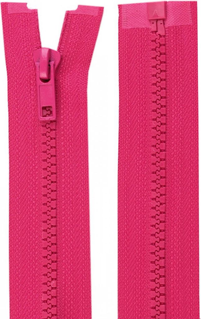 1 Reißverschluss Kunststoffprofil 5mm 40 cm teilbar, Autolock, Farbwahl,magenta