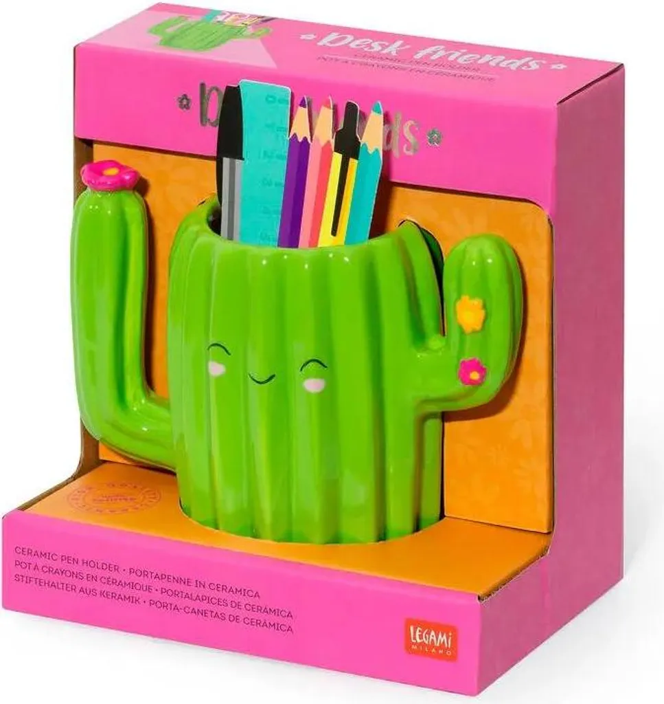 Portapenne Cactus Legami Milano | Offerta Organizer Ceramica Desk - 4