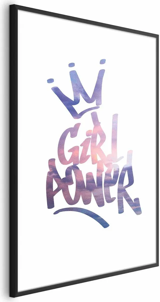 Regalo Motivazionale Girl Power - Poster 40x60 con Cornice Nera