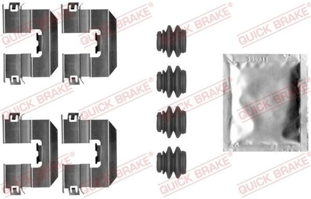QUICK BRAKE 109-0080 Zubehörsatz Scheibenbremsbelag Hinten für BMW 1 Schrägheck (F20) für MINI Schrägheck (F56)