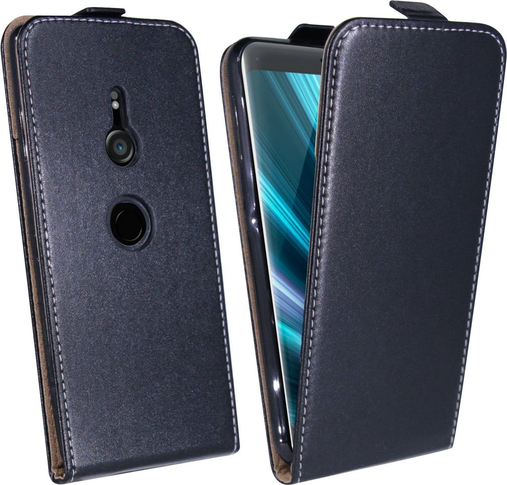Sony Xperia XZ3 Tasche Flip Case Smartphone Schutzhülle Schwarz