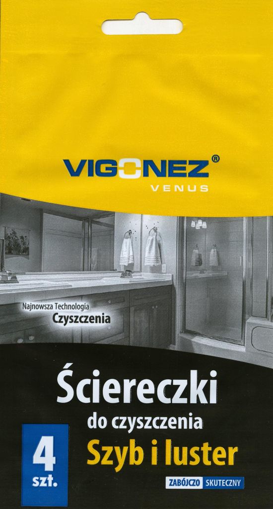 Vigonez Glas- und Spiegelreinigungstücher 4er-Set – Effektive Reinigung für streifenfreien Glanz, Mikrofaser-Poliertücher für Fenster und Spi...