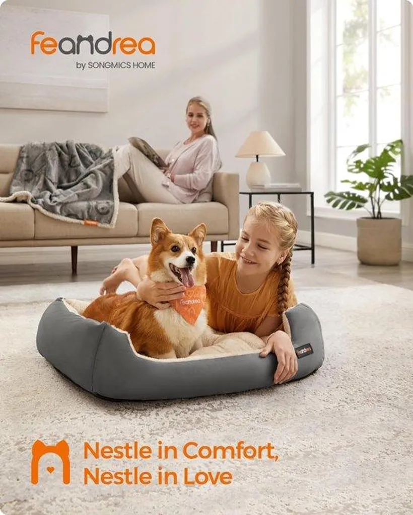 Lit pour chien XL avec double paroi isolante, matelas vert résistant