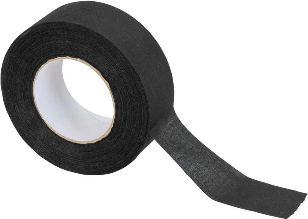 Adhésif toilé noir robuste 50mm x 50m pour réparation et maintenance