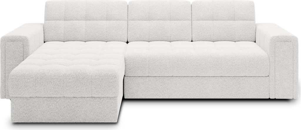 Krudox BLEN Ecksofa mit Schlaffunktion Bettkasten und Stauraum 260x82x150 cm Liegefläche 212x124 cm Universelle Seitenauswahl Stoff Royal 01