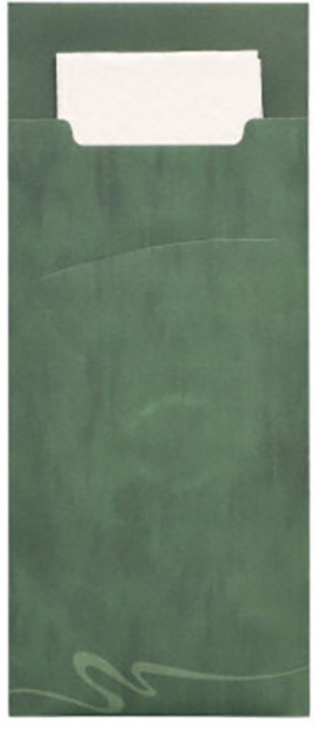 520 Papstar Bestecktaschen 20 cm x 8,5 cm dunkelgrün inkl. Produktbild 