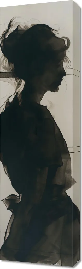 Image 30x100 cm demi-ombre contour : habillez vos murs étroits facilement