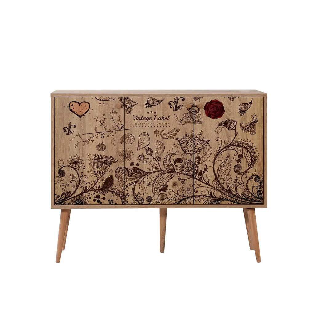 Console robuste anti-rayures bois Sonoma pour optimiser petit espace - 6