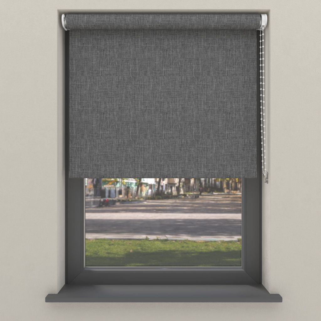 Cocoon Home Verdunkelungsrollo 60x190 - Verdunkelnd - Anthrazit mit Struktur