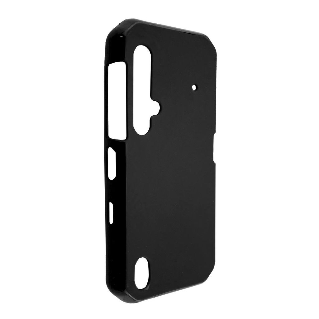A black phone case shown from a side angle against a white background.