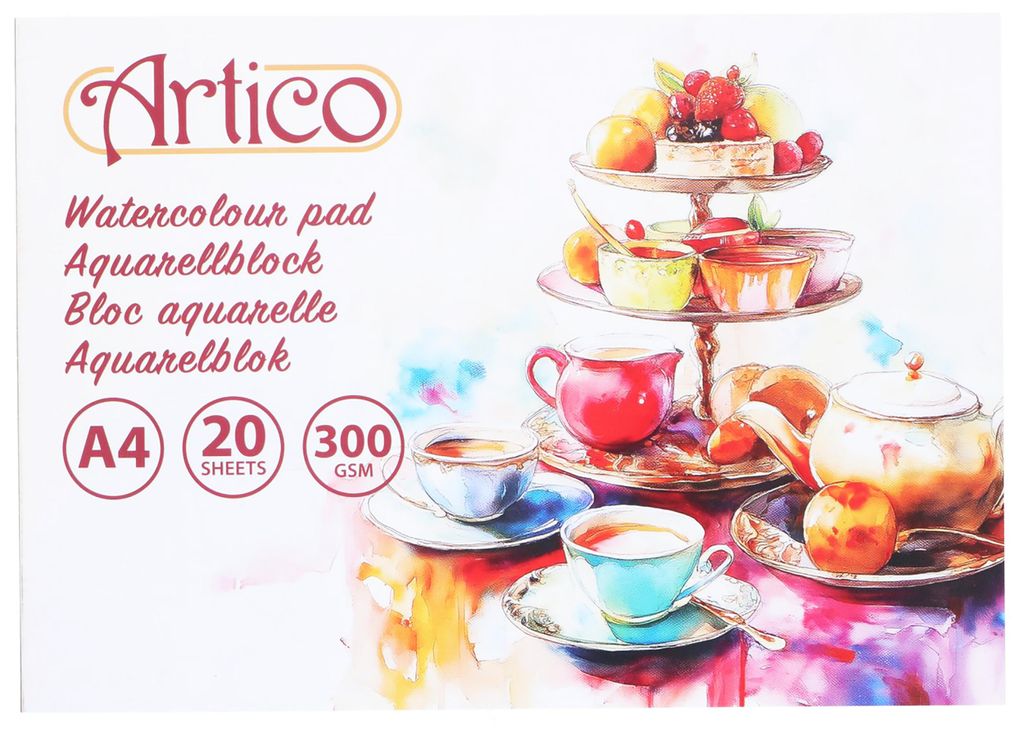 AQUARELLPAPIER DIN A4 20 Blatt 300 g/m² Beige Zeichenpapier Produktbild 
