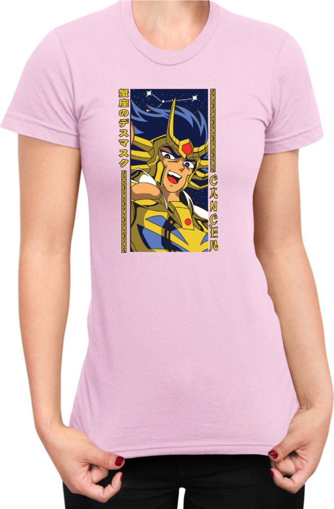 Damen T-Shirt Japan Anime Manga Saint Anime Seiya Cancer, Lady M / Hellrosa