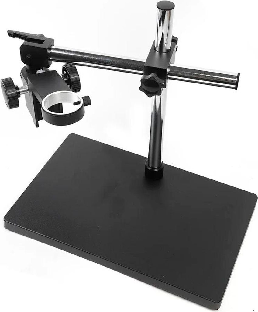 Mikroskop-Stativ - Tischstativ aus Legierung - Multi-Achs-Rotation - Höhenverstellbar bis 32 cm - Für Ø 50 mm Mikroskope - Schwarz