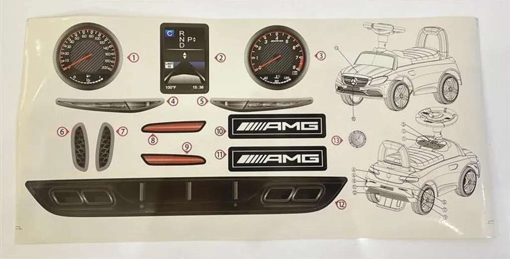 Accessoire de carrosserie pour toboggan et porteur Mercedes-Benz C63