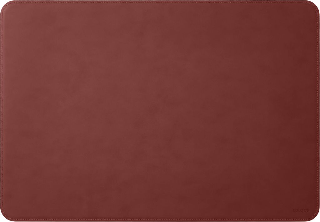 Schreibtischunterlage Leder Bordeaux Rot cm 90x60 - Runde Ecken - Handwerkliche Nähte - Hergestellt in Italien