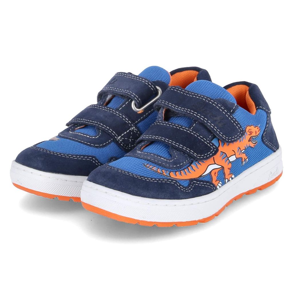 Lurchi Jungen Low Sneaker DRACO Blau Rauleder-Textil Größe: 27