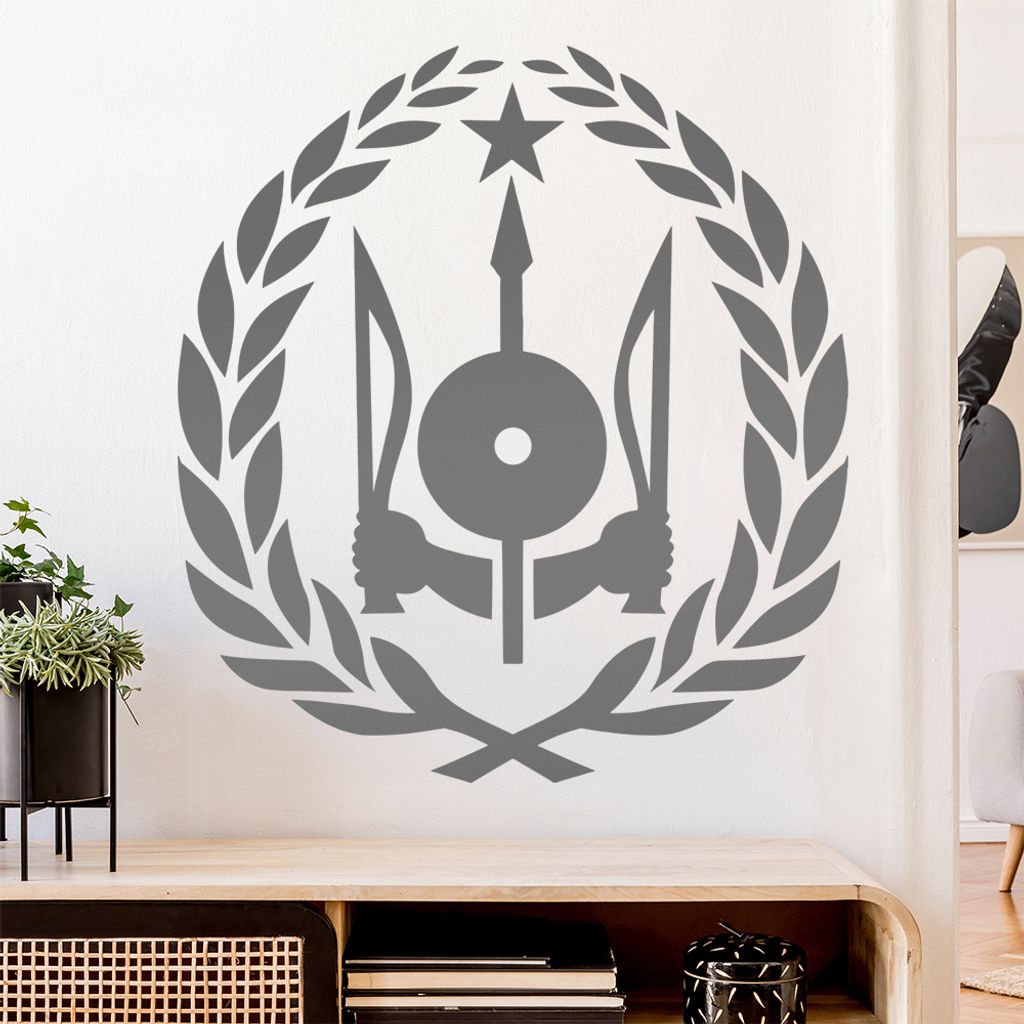 Dschibuti Wappen Wandtattoo Wandaufkleber Wall Sticker - Dekoration, Küche, Wohnzimmer, Schlafzimmer, Badezimmer