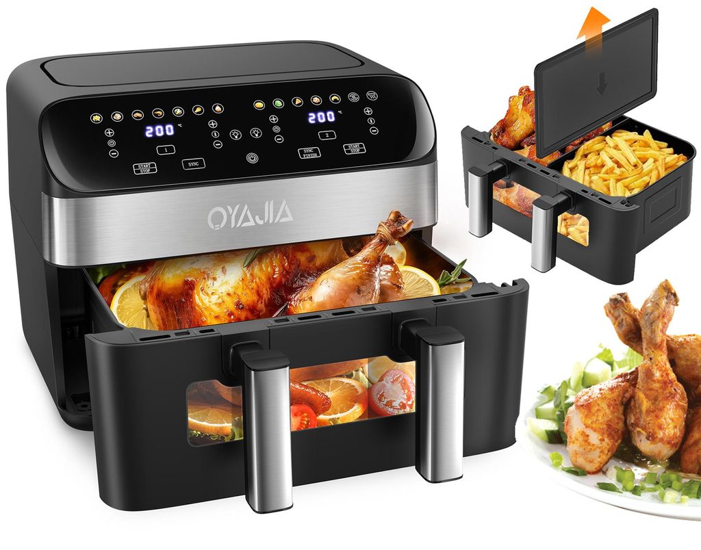 Heißluftfritteuse 10L | Air Fryer XXL Variabel für Einzel Produktbild 
