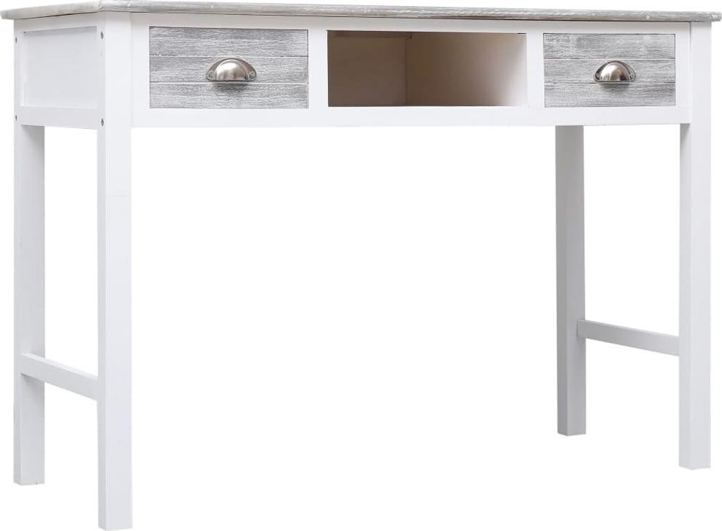 vidaXL Schreibtisch Grau 110×45×76 cm Holz