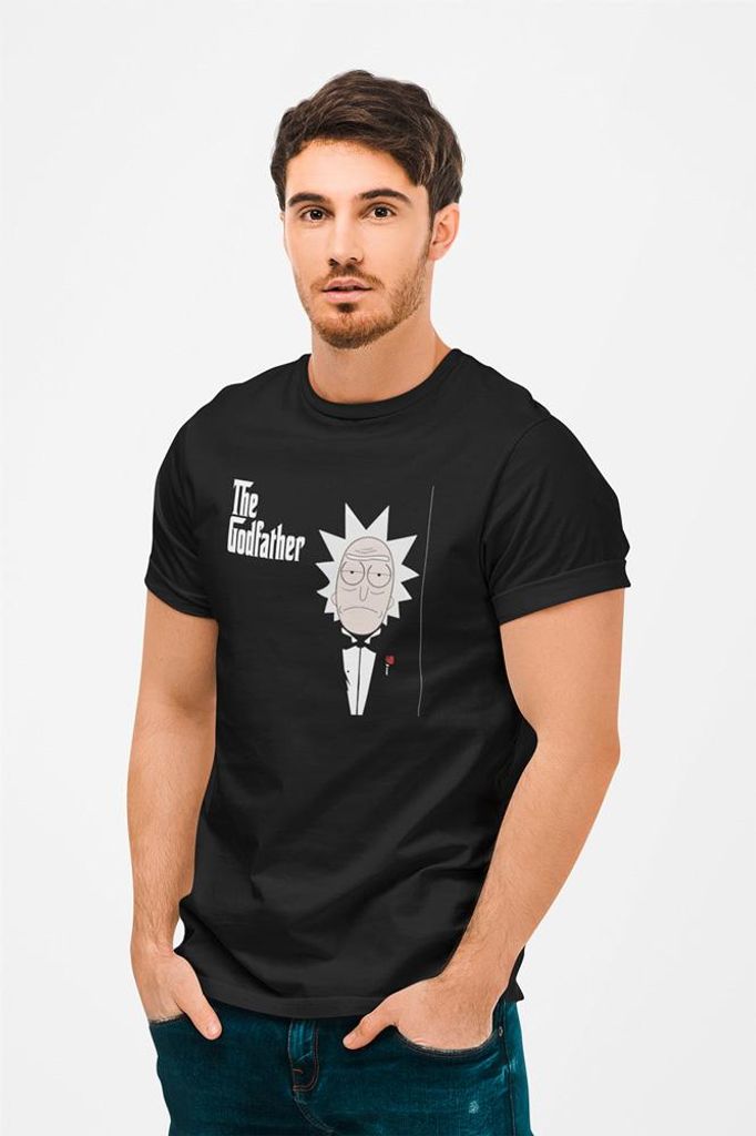 D&B Uni Polo MO00052 RickAndMorty Schwarz-Größe S